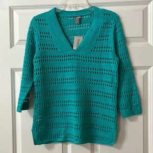 New Chico’s Crochet Sweater